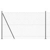 vidaXL gaashek met betonnen voetstuk 25 x 1,6 m PVC-Coated Staal Grijs