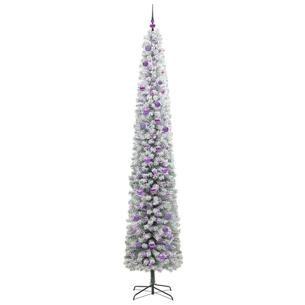 vidaXL Kunstkerstboom Groen 270 cm PVC en Staal en Kunststof