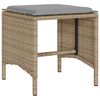 vidaXL 4-delige Loungeset met kussens poly rattan beige