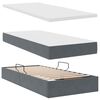 vidaXL Opbergbed met LED met matras Donkergrijs 100 x 200 cm Fluweel