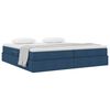 vidaXL Opslag bed met matras met matras Blauw 200 x 200 cm Polyester