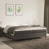 vidaXL Boxspring met matras fluweel donkergrijs 200x200 cm