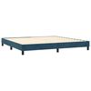 vidaXL Boxspring met matras fluweel donkerblauw 200x200 cm