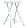 vidaXL Tuinkrukken inklapbaar 4 st rattan-look HDPE wit