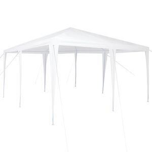 vidaXL Partytent Wit 400 x 400 x 266 cm Polyethyleen en Staal