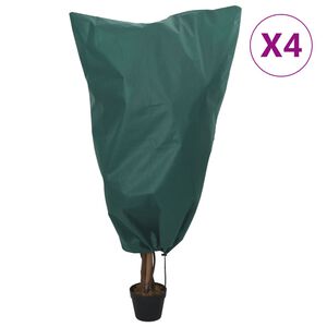 vidaXL Vlieshoezen voor planten met trekkoord 4 st 70 g/m&sup2; 0,8x0,8 m