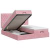 vidaXL Ottoman bed met matras met hoofdeinde 2 st Roze Fluweel