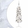 vidaXL Smalle kunstkerstboom met kerstballen 120 cm 150 LED's Warmwit
