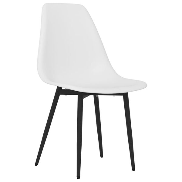 vidaXL Eetkamerstoelen 6 st PP wit