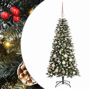 vidaXL Kunstkerstboom Groen 120 cm PVC en Plastic en Staal