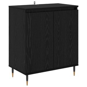 vidaXL Dressoir Zwart Eiken 60 x 35 x 70 cm Bewerkt hout