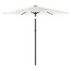 vidaXL Parasol met stalen paal 223x223x213 cm wit