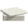 vidaXL Zitkussens 4 st Fluweel Cr&egrave;me 40 x 40 x 3 cm