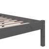 vidaXL Bedframe massief hout grijs 140x200 cm