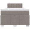 vidaXL Boxspring met matras stof taupe 120x190 cm