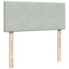 vidaXL Boxspring met matras fluweel lichtgrijs 120x200 cm