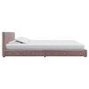 vidaXL Bed met matras fluweel roze 180x200 cm