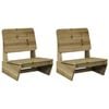 vidaXL Tuinstoelen 2 st 60x64x70,5 cm ge&iuml;mpregneerd hout