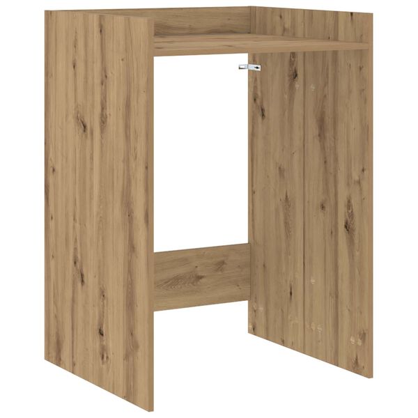 vidaXL Wasmachinekast met opslag Ambachtelijk eiken 67,5 x 62 x 97 cm
