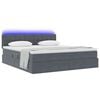 vidaXL Opbergbed met LED met matras Donkergrijs 180 x 200 cm Fluweel