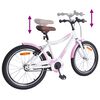 vidaXL Kinderfiets 18 Inch voor 5-7 jaar Lichtroze