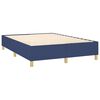 vidaXL Boxspring met matras en LED stof blauw 140x200 cm