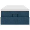 vidaXL Ottoman bed met matras 90x190cm fluweel donkerblauw