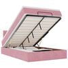 vidaXL Ottoman bed met matras 120x200cm fluweel roze