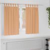 vidaXL Zwart-out Gordijnen met Ringen 2 pcs Licht Bruin 140 x 140 cm