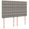 vidaXL Ottoman bed met matras en LED's 140x190cm stof taupe