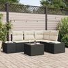 vidaXL Tuin Sofa Set 5 pcs Zwart poly rattan