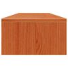 vidaXL Monitorstandaard 100x27x15 cm massief grenenhout wasbruin