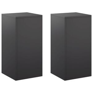 vidaXL Plantenstandaard 2 pcs Zwart 30 x 30 x 60 cm Staal