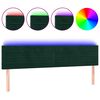 vidaXL Hoofdbord LED 180x5x78/88 cm fluweel donkergroen