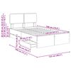 vidaXL Bedframe met hoofdeinde Zwart 120 x 200 cm Geconstrueerd hout