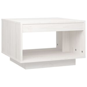 vidaXL Salontafel 50x50x33,5 cm massief grenenhout wit