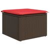 vidaXL 9-delige Loungeset met kussens poly rattan acacia bruin