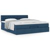 vidaXL Ottoman bed met matras 160x200cm stof blauw