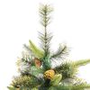 vidaXL Kunstmatige Scharnier Kerstboom met Cones Groen 240 cm