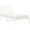 vidaXL Bedframe met hoofdbord metaal wit 80x200 cm