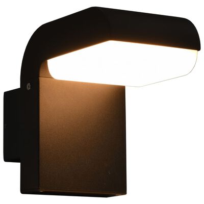 vidaXL LED-buitenwandlamp 9 W ovaal zwart