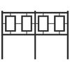 vidaXL Vervangend hoofdbord 120 cm metaal zwart