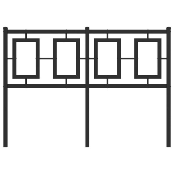 vidaXL Vervangend hoofdbord 120 cm metaal zwart