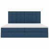 vidaXL Opslag bed met matras met matras Blauw 200 x 200 cm Polyester
