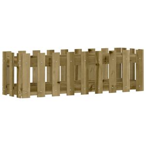 vidaXL Plantenbak verhoogd hekontwerp 100x30x30 cm ge&iuml;mpregneerd hout