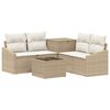vidaXL Bankstel 6 st Beige en Cr&egrave;me Wit 55 x 55 x 37 cm