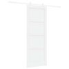 vidaXL Schuifdeur 78 x 202 cm Bewerkt hout Wit