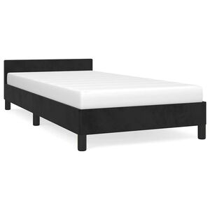 vidaXL Bedframe zonder matras 100x200 cm fluweel zwart