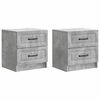 vidaXL Nachtkastje 2 pcs Betongrijs 43 x 34,5 x 44,5 cm Bewerkt hout