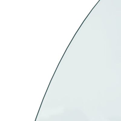 vidaXL Glasplaat voor open haard halfrond 1000x600 mm